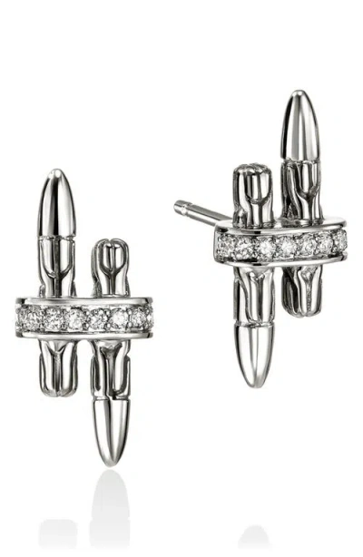 John Hardy Spear Stud Earrings Sterling In Metallic