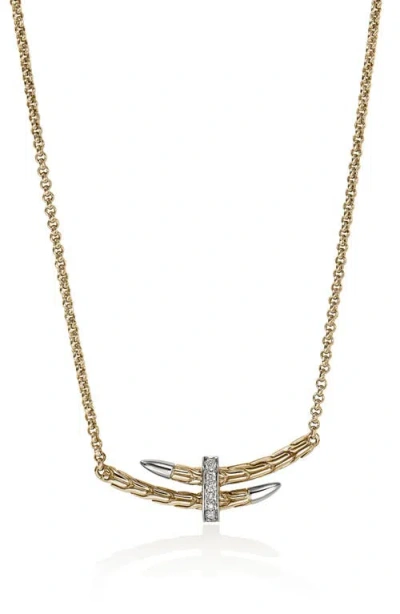 John Hardy Spear Station Necklace Gold In Gold