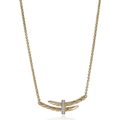 John Hardy Spear Station Necklace Gold In Gold