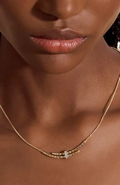 John Hardy Spear Station Necklace Gold In Gold