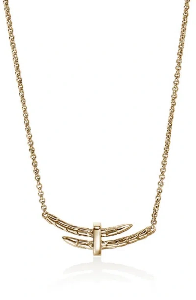 John Hardy Spear Station Necklace Gold In Gold