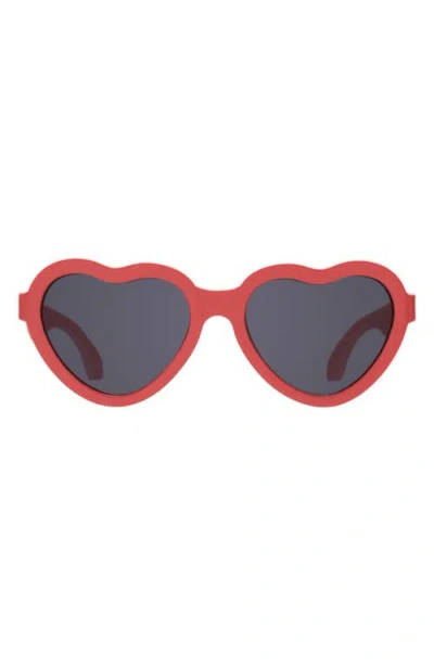 Babiators Kids' Candy Apple Small 46mm Heart Sunglasses In Red