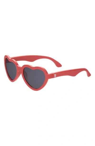 Babiators Kids' Candy Apple Small 46mm Heart Sunglasses In Red
