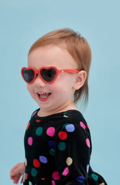 Babiators Kids' Candy Apple Small 46mm Heart Sunglasses In Red