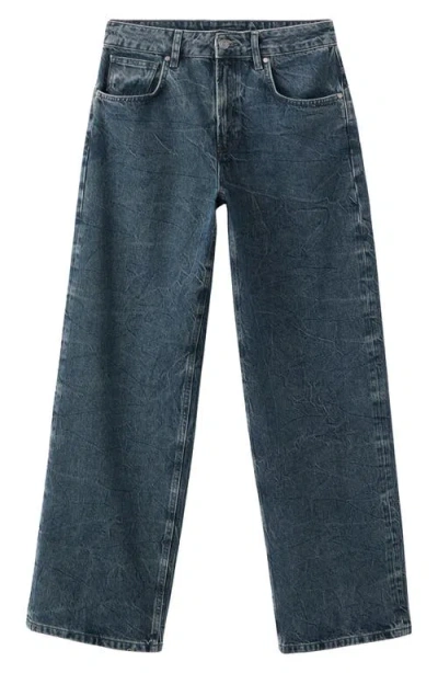 Mango Women's Mid-rise Straight Jeans In Blue