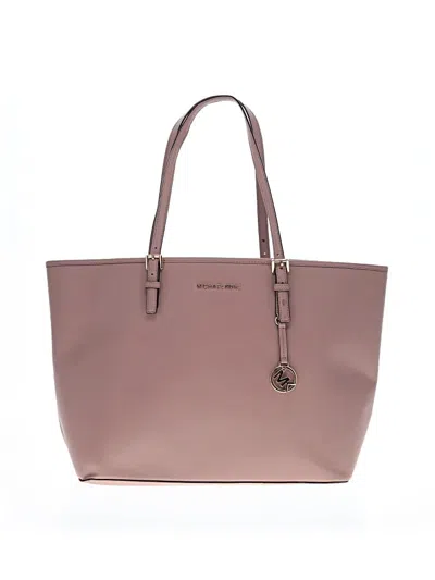 Pre-owned Michael Kors Leather Tote Bag In Pink