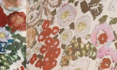 Khaite Goya Floral Silk Chiffon Button-down Top In Multi