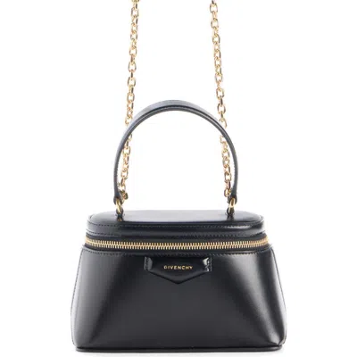 Givenchy Vanity Antigona Leather Handbag With Lettering Logo On The Front In Black