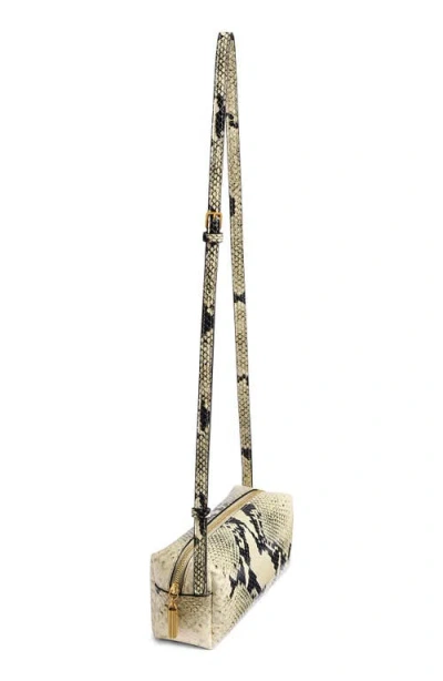 Khaite Mini Kye Snakeskin Embossed Leather Crossbody Bag In Burgundy