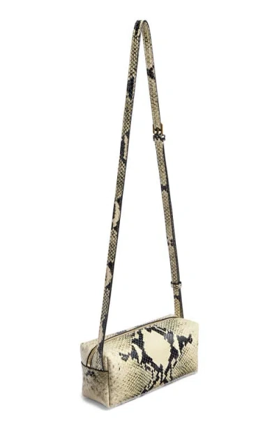 Khaite Mini Kye Snakeskin Embossed Leather Crossbody Bag In Burgundy