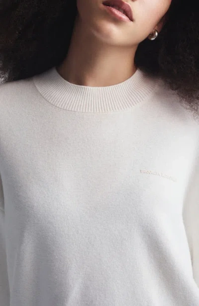 Brooklyn Industries Crewneck Sweater In White