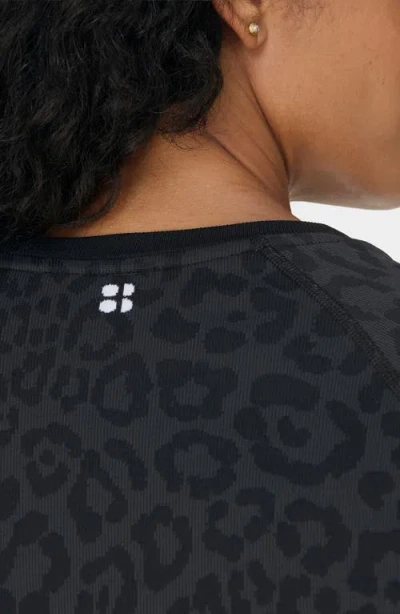 Sweaty Betty Animal Crewneck Base Layer Top In Black