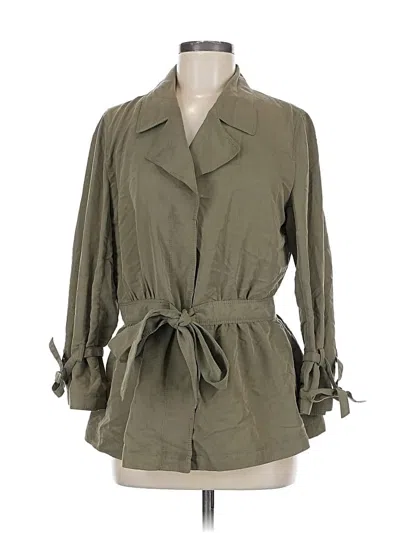 Pre-owned Banana Republic Trenchcoat In Green