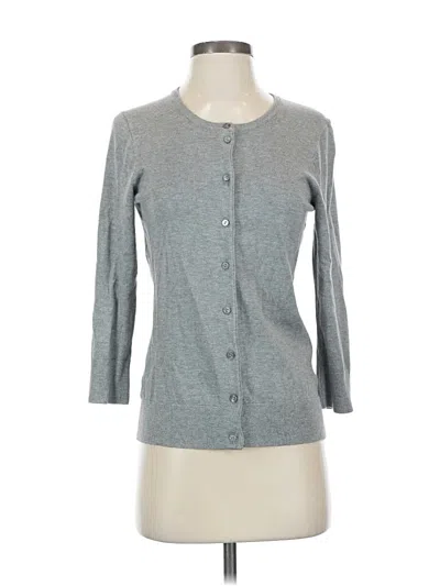 Pre-owned Ellen Tracy Cardigan Sweater In Gray