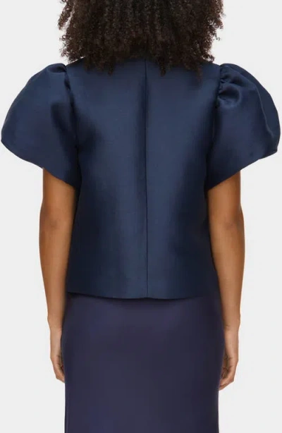 Aligne Jorja Puff Sleeve Top In Blue