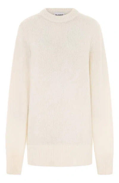 Aligne Liv Merino Wool & Cashmere Blend Sweater In Brown