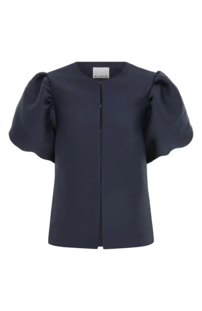 Aligne Jorja Puff Sleeve Top In Blue