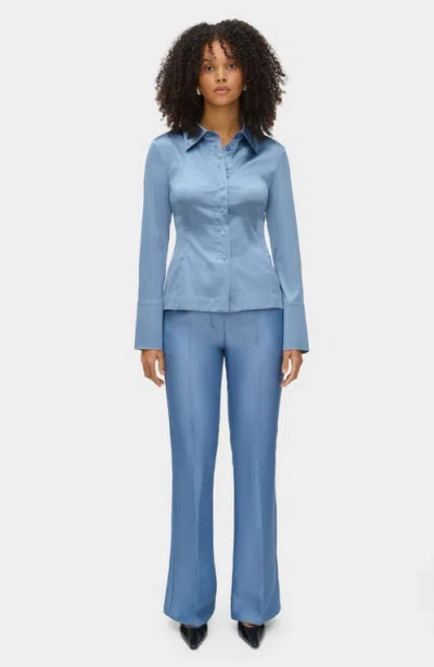 Aligne Figaro Satin Trouser In Blue
