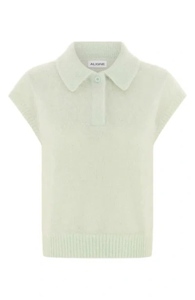 Aligne Lexi Polo Sweater In White