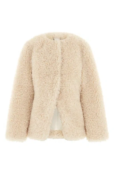 Aligne Daphne Faux Shearling Jacket In Neutral