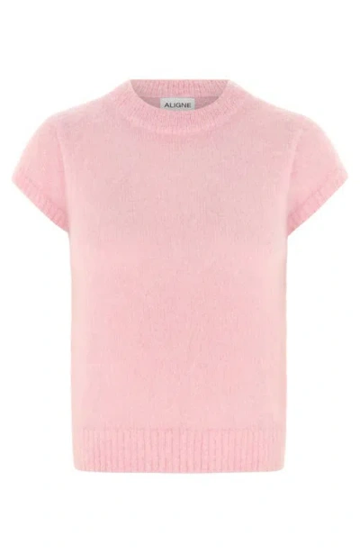Aligne Jess Knit T-shirt In Pink
