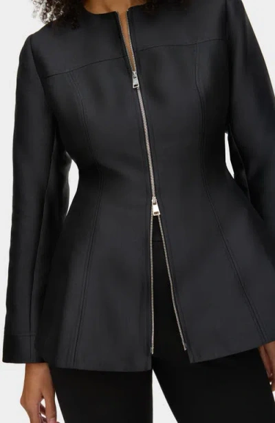 Aligne Dara Collarless Jacket In Black