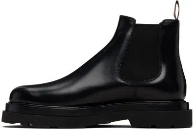 Paul Smith Black Leather Beard Chelsea Boots In Black