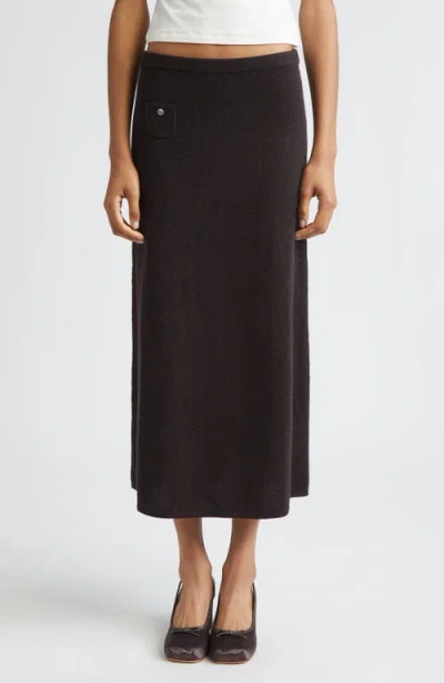 Sandy Liang Myos Wool & Cashmere Sweater Skirt In Brown