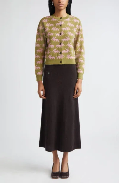 Sandy Liang Myos Wool & Cashmere Sweater Skirt In Brown