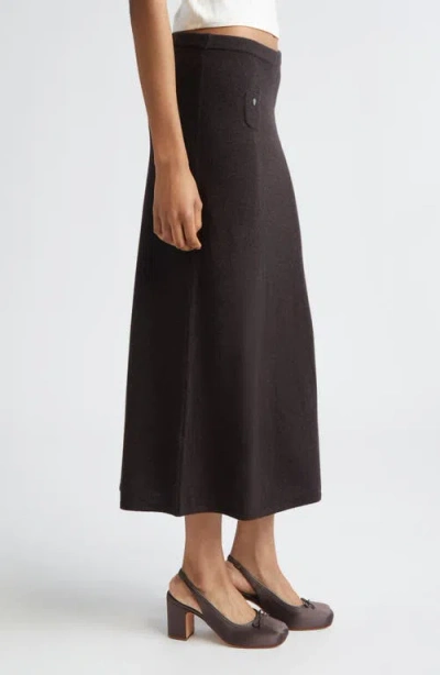 Sandy Liang Myos Wool & Cashmere Sweater Skirt In Brown