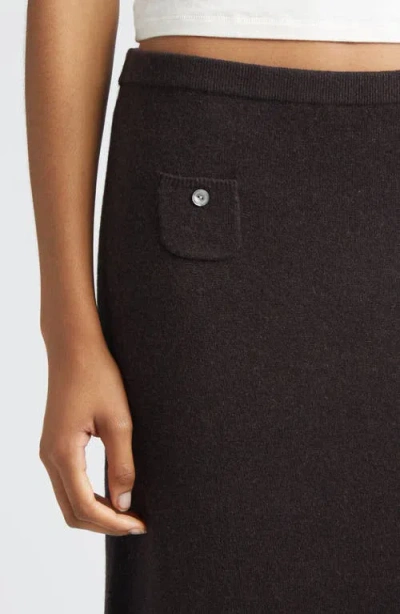 Sandy Liang Myos Wool & Cashmere Sweater Skirt In Brown
