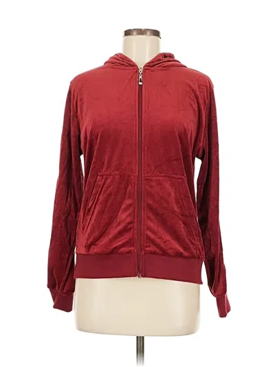 Pre-owned Lee Hanton Zip Up Hoodie In Red