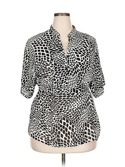 Pre-owned Emma James 3/4 Sleeve Blouse In Black