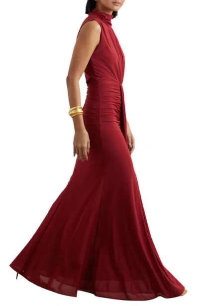 Reiss Daniella Drape & Ruched Detail Sleeveless Gown In White