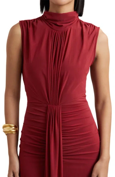 Reiss Daniella Drape & Ruched Detail Sleeveless Gown In White