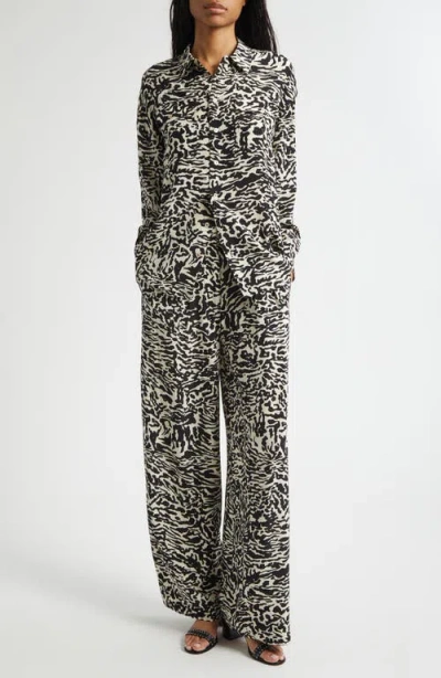 Ulla Johnson Soren Silk Button-up Shirt In Black