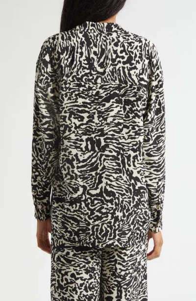 Ulla Johnson Soren Silk Button-up Shirt In Black