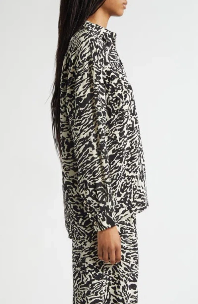 Ulla Johnson Soren Silk Button-up Shirt In Black