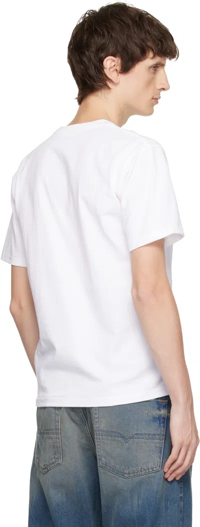 Bape White Tree Edge Camo College T-shirt In White