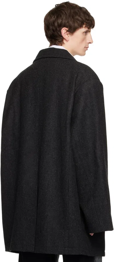 Vaquera Gray Oversized Flight Coat In Gray