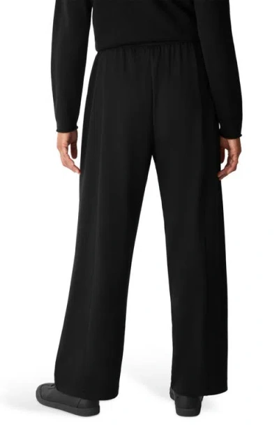 Eileen Fisher Pleated Straight Leg Ankle Pants In Black