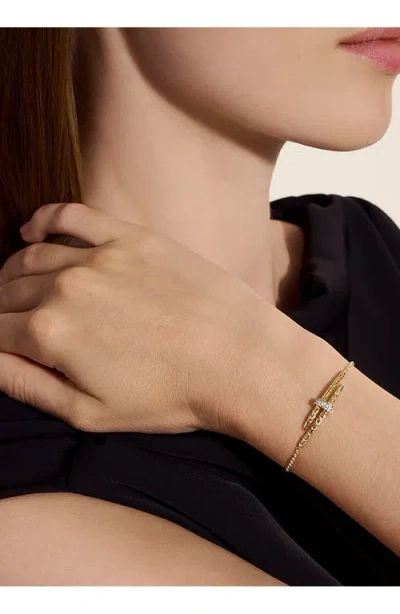 John Hardy Spear Station Bracelet Gold In Brown