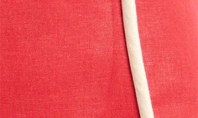 Farm Rio Contrast Piping Sundress In Red