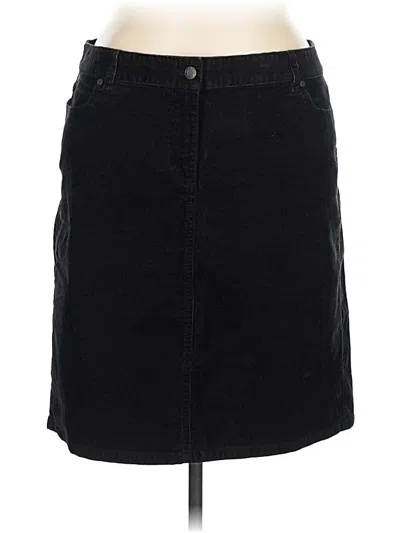 Pre-owned Talbots Denim Skirt In Black
