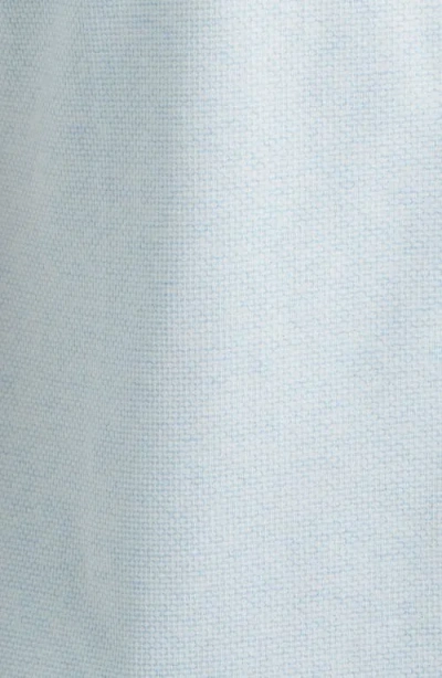 Robert Barakett Keyes Slim Fit Microprint Short Sleeve Knit Button-up Shirt In Blue