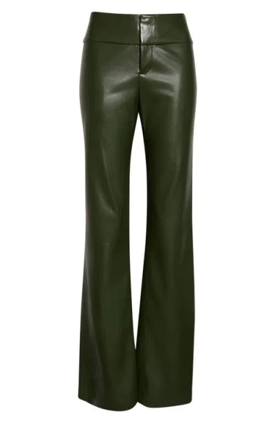 Alice And Olivia Alice + Olivia Olivia Faux Leather Pants In Green