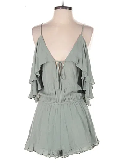 Cotton Candy La Romper In Green