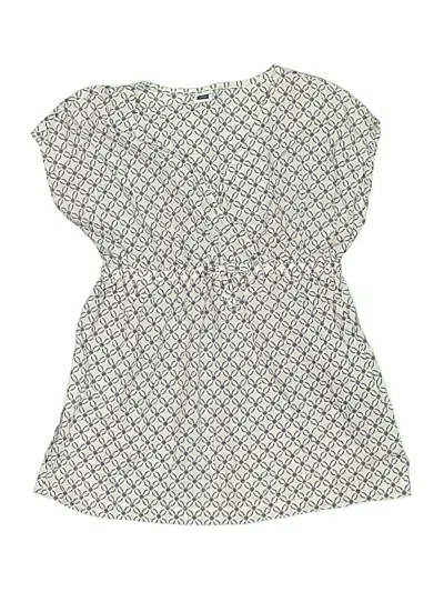 Pre-owned Janie And Jack Kids' Short Sleeve Blouse In Gray