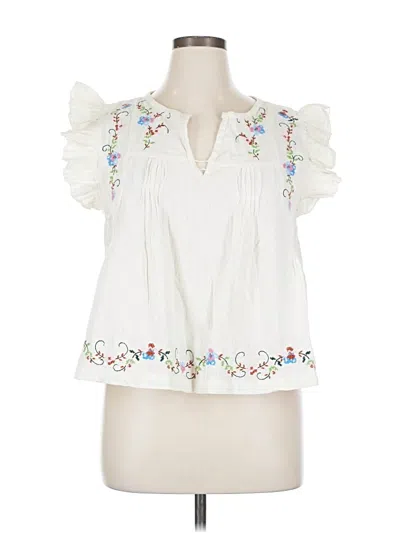 Pre-owned Jennifer & Grace Sleeveless Blouse In White