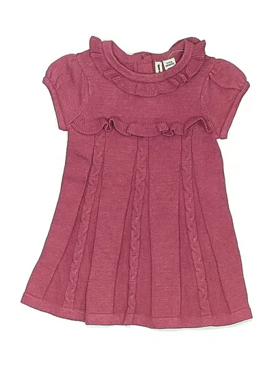 Pre-owned Janie And Jack Babies' Dress In Burgundy